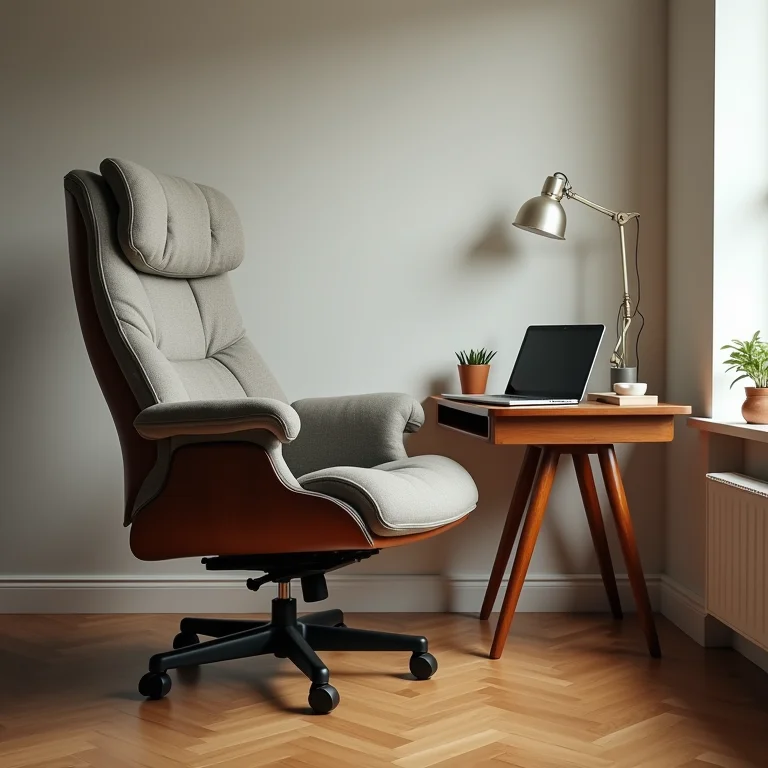 Móveis desproporcionais em um home office pequeno