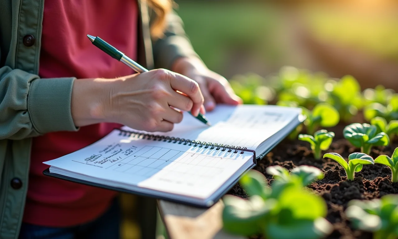 Mulher adaptando o calendário de plantio à sua realidade.