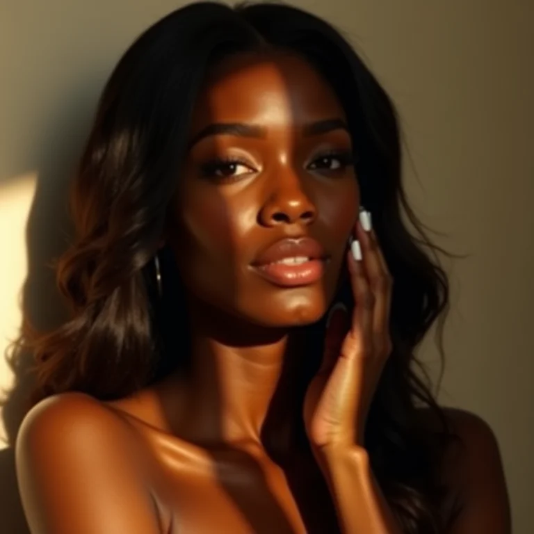 Mulher aplicando leave-in no cabelo