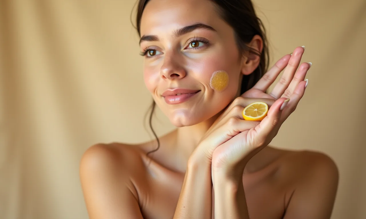 Mulher aplicando óleo essencial de limão para clarear manchas na mão.