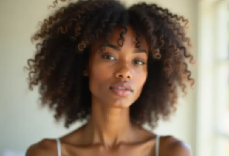 Mulher com cabelo saudável e solto