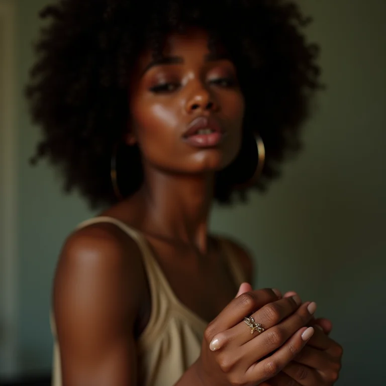 Mulher com calafrios, ouvindo a intuição