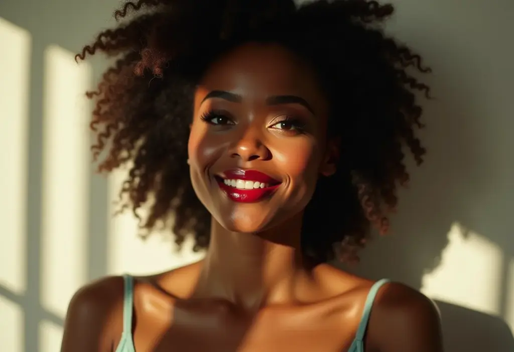 Gloss Labial: O segredo para lábios hidratados e volumosos Mulher com lábios brilhantes e gloss labial.