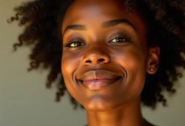 Mulher com pele radiante e saudável