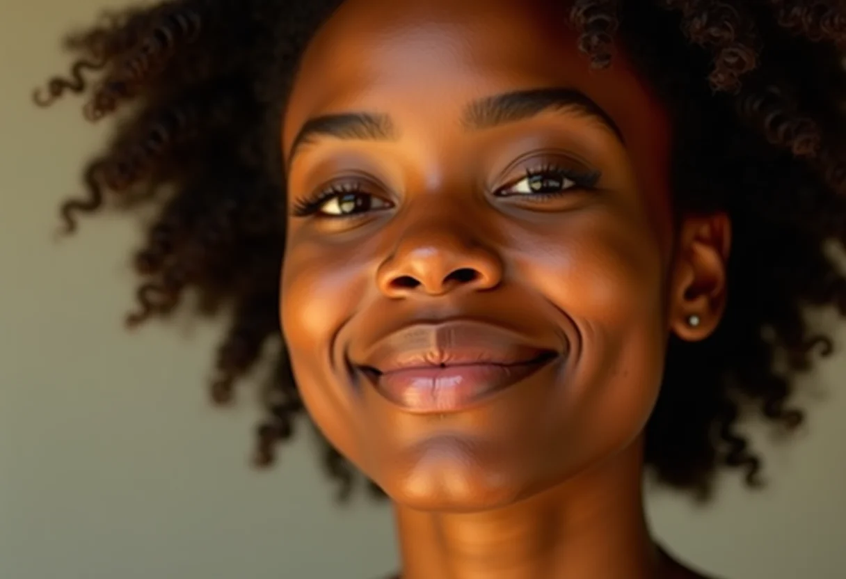 Mulher com pele radiante e saudável