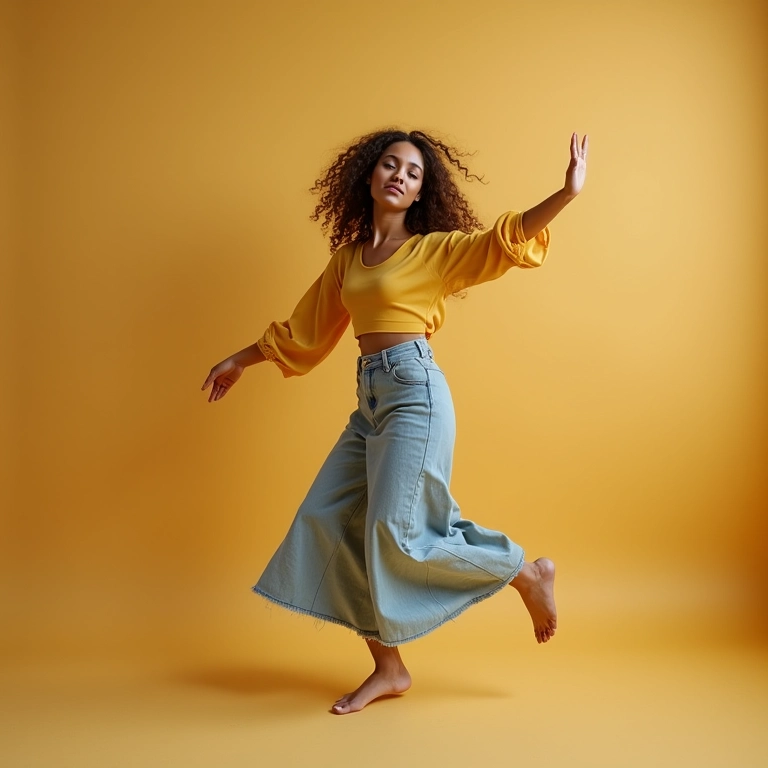 Mulher dançando com confiança, aumentando a autoestima.