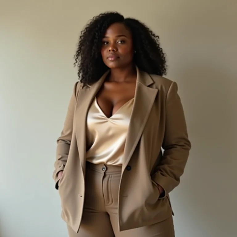 Mulher de blazer elegante