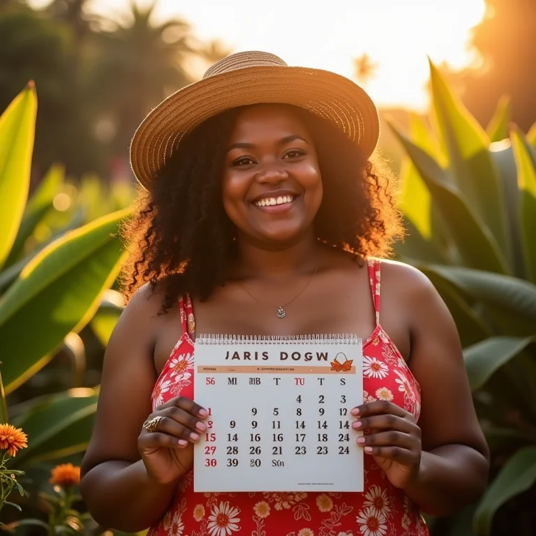 Mulher indecisa sobre quando ir para Trinidad e Tobago: Carnaval ou Temporada Seca.