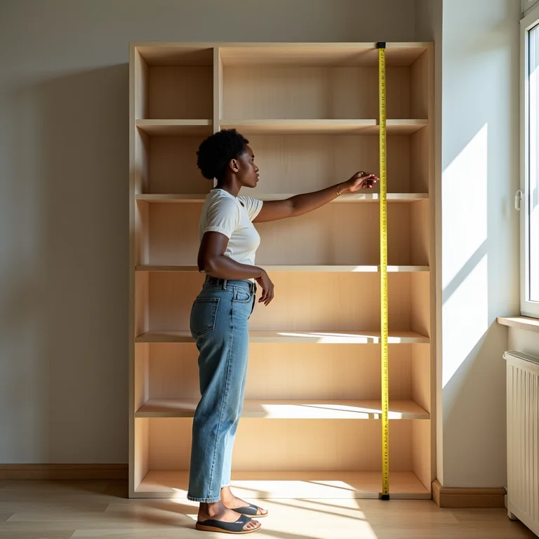 Mulher medindo nichos para escolher o tamanho ideal