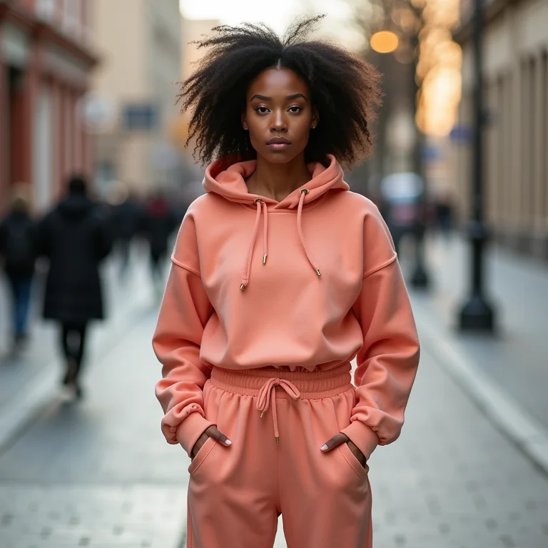 Mulher moderna com conjunto de moletom