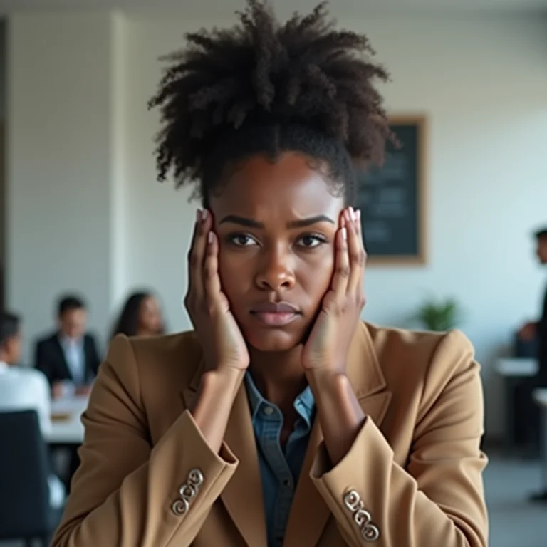 Mulher protegendo os ouvidos
