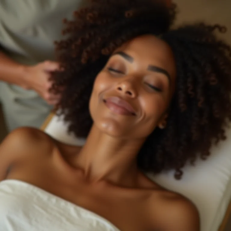 Mulher recebendo tratamento de acupuntura, representando terapias complementares para fertilidade