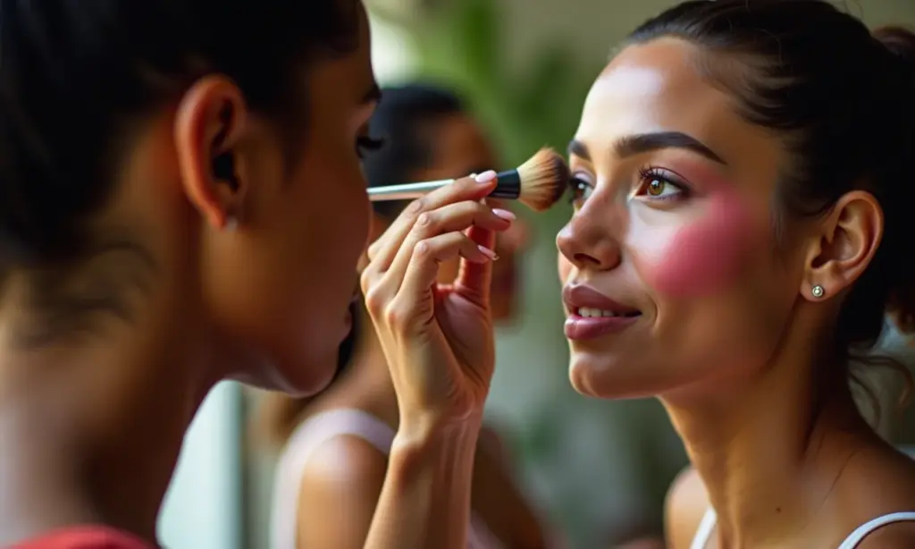 Mulheres brasileiras diversas usando maquiagem cruelty-free.