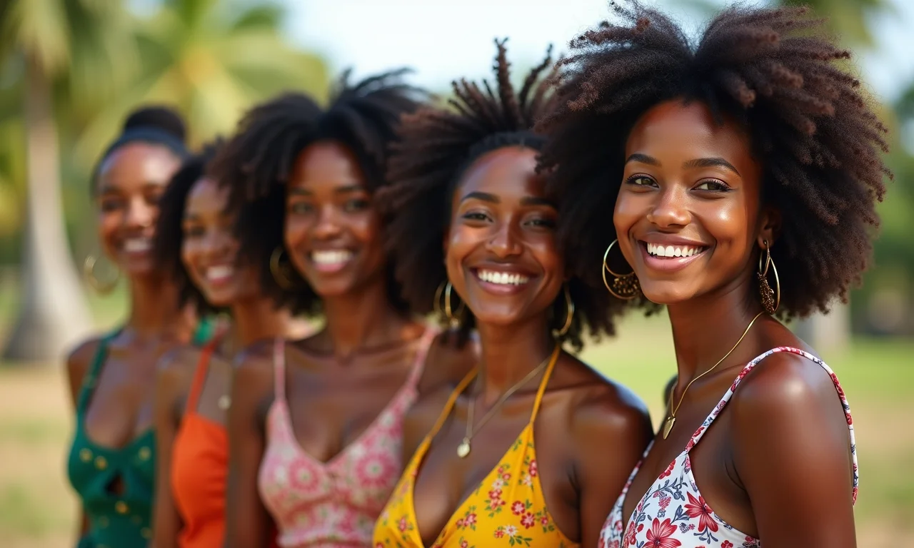 Mulheres diversas mostrando looks criados com armário cápsula, esbanjando confiança e estilo brasileiro.