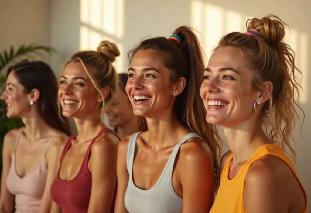 Penteados com elástico: 5 ideias fáceis para arrasar no visual Mulheres diversas sorrindo com penteados fáceis com elástico