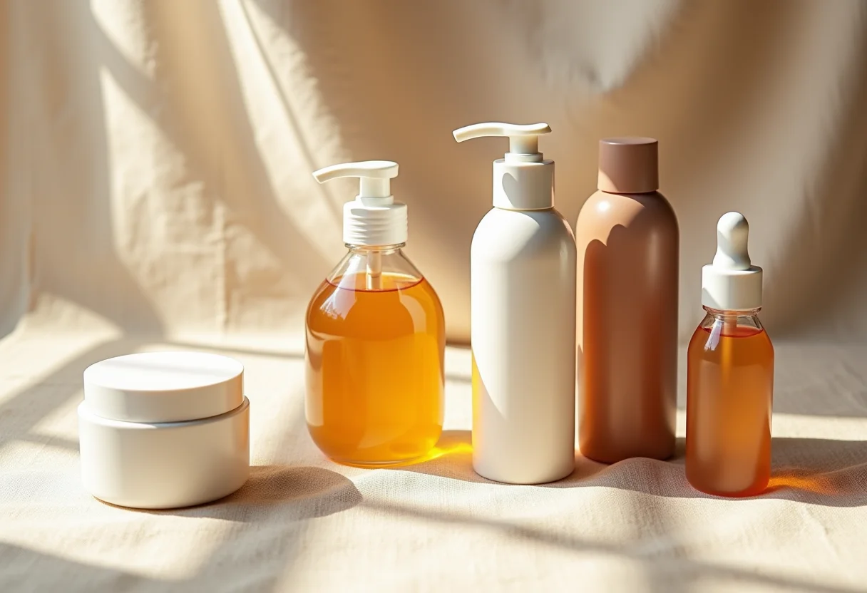 Necessaire de cabelo completa com produtos essenciais para viagem.