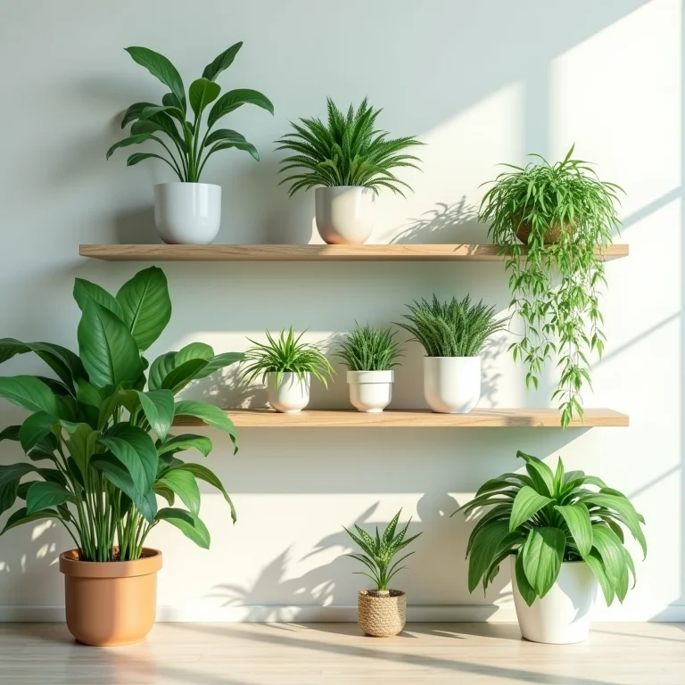 Nichos com plantas trazendo natureza para dentro de casa