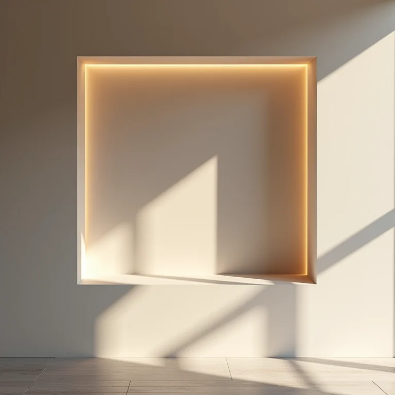 Nichos embutidos na parede integrados ao design