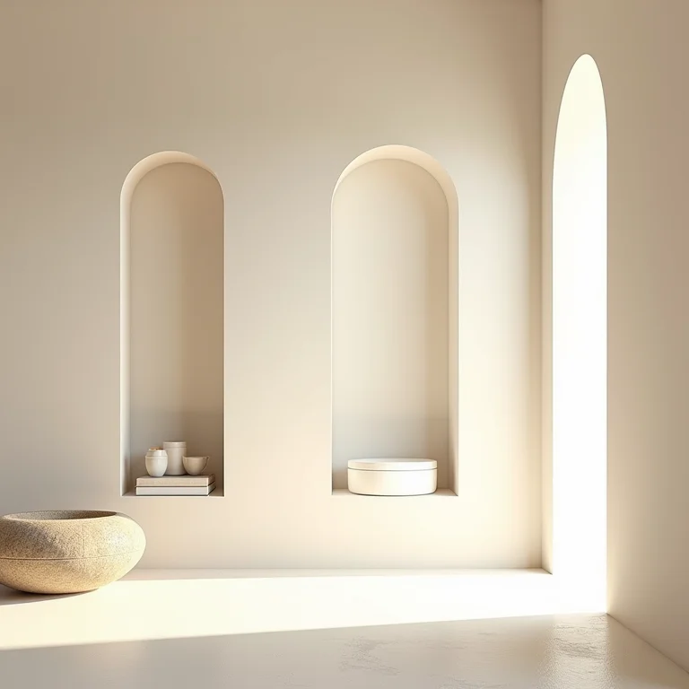 Nichos suspensos com design minimalista