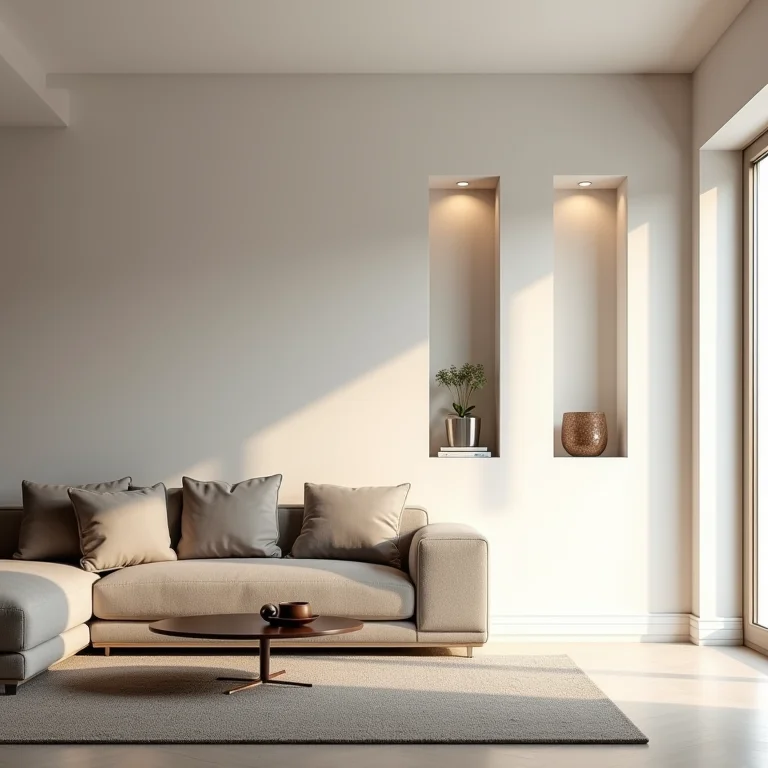 Nichos suspensos para sala de estar moderna