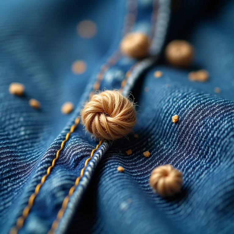 Nó francês em bordado no jeans