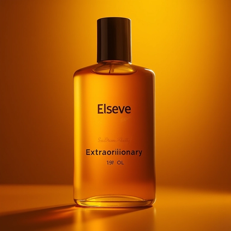Óleo Extraordinário Elseve em close-up com luz dourada.