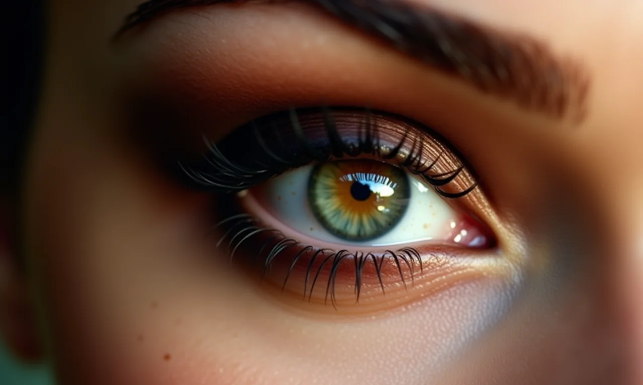 Olho esfumado poderoso com sombra marrom para a noite.