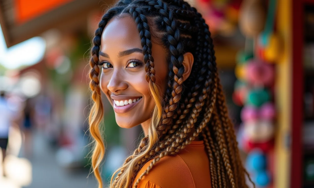 Ombré hair com transição natural de cor em mercado brasileiro.