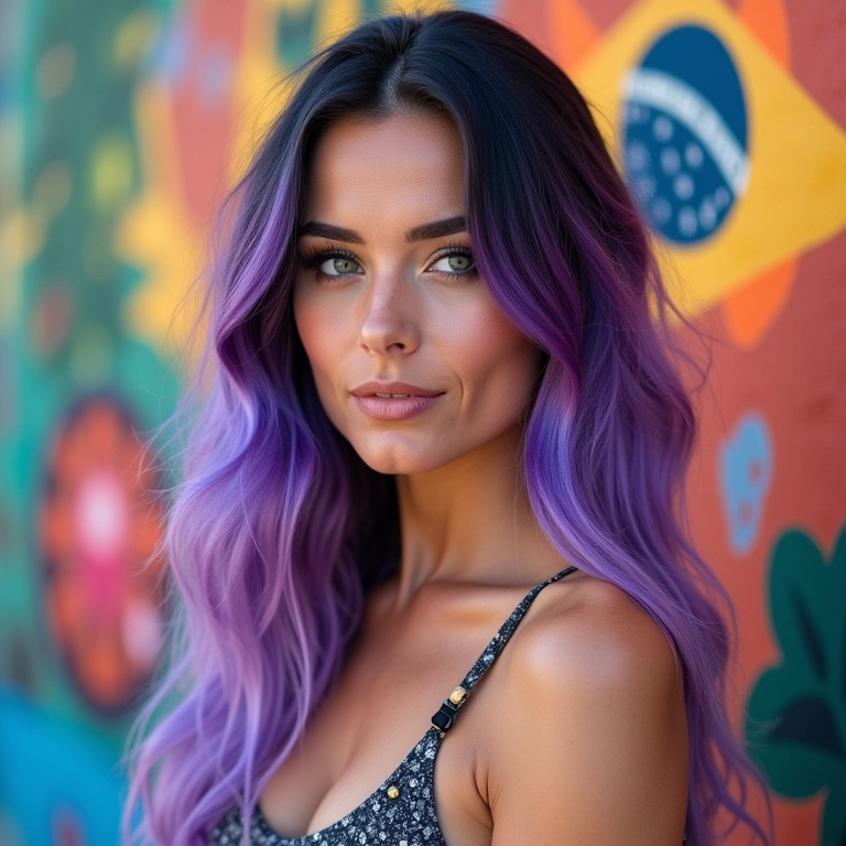 Ombré hair roxo: um degradê de cores para um visual moderno.