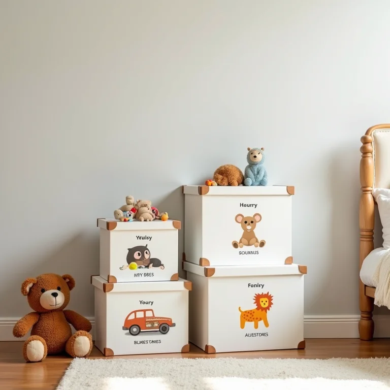 Organização de brinquedos no quarto infantil