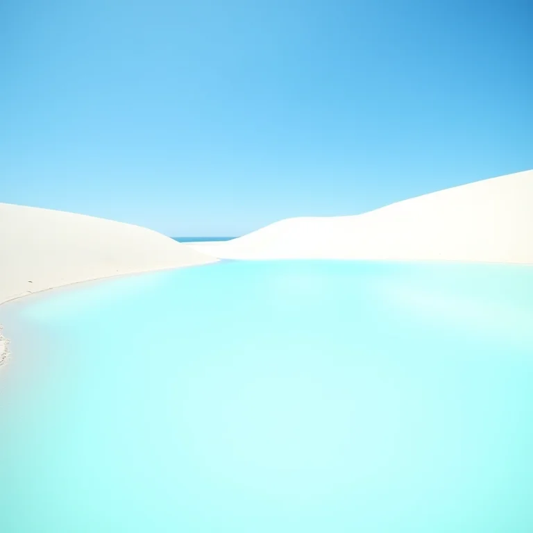 Paisagem deslumbrante dos Lençóis Maranhenses com dunas e lagoas