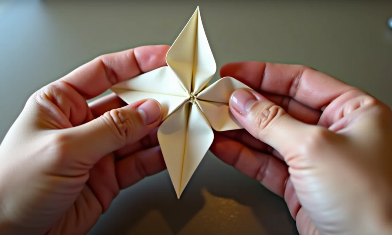 Passo a passo de como fazer estrelas de origami