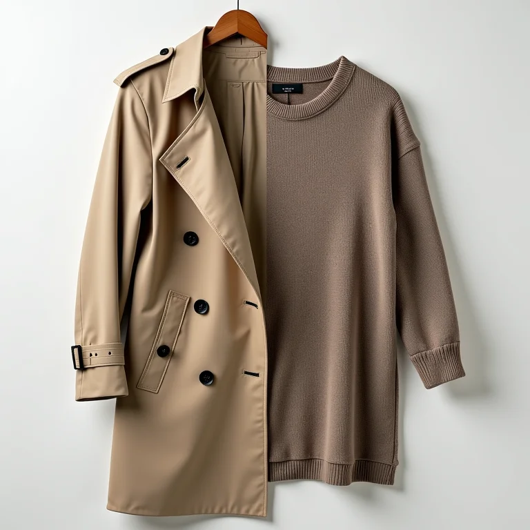 Peças de roupa atemporais e de alta qualidade para representar a durabilidade na moda sustentável.