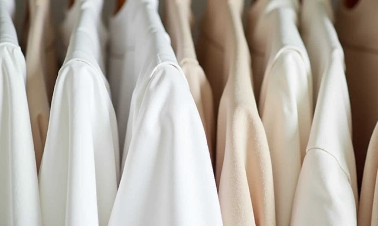 Peças neutras e versáteis em um guarda-roupa minimalista.