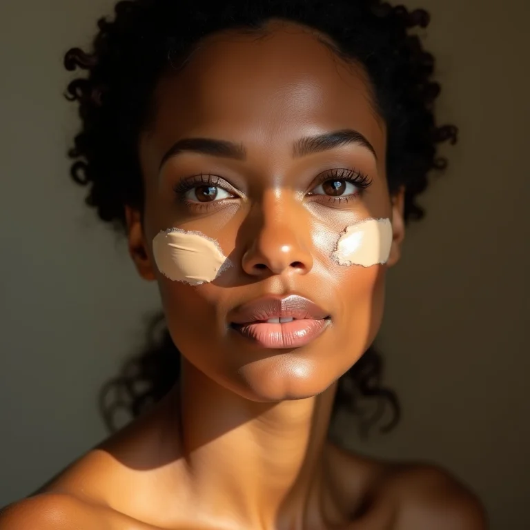 Pele madura com base craquelada devido ao excesso de produto