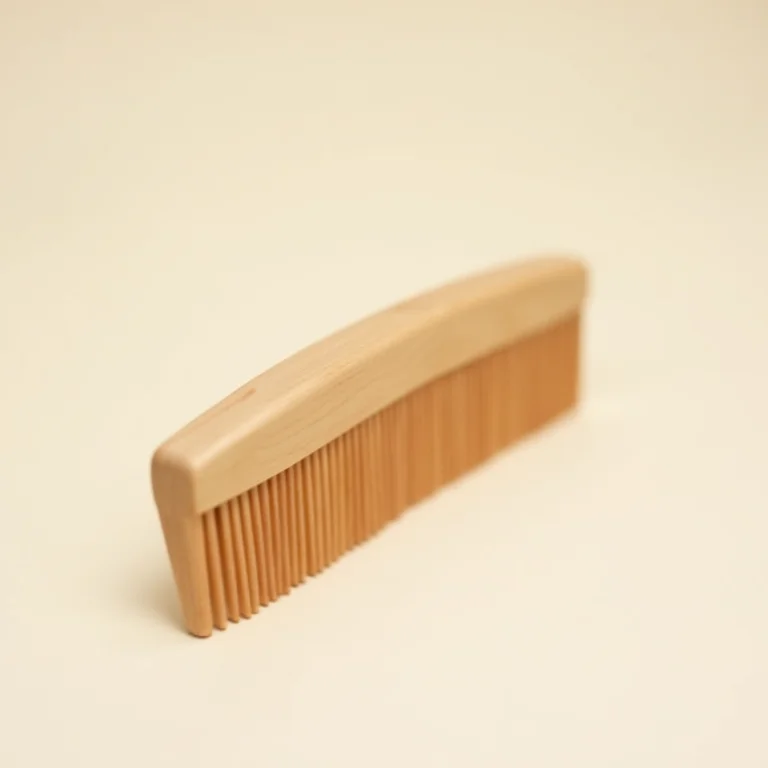 Pente de madeira para evitar o frizz.