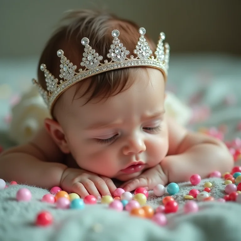 Perigo de peças pequenas em tiara de bebê