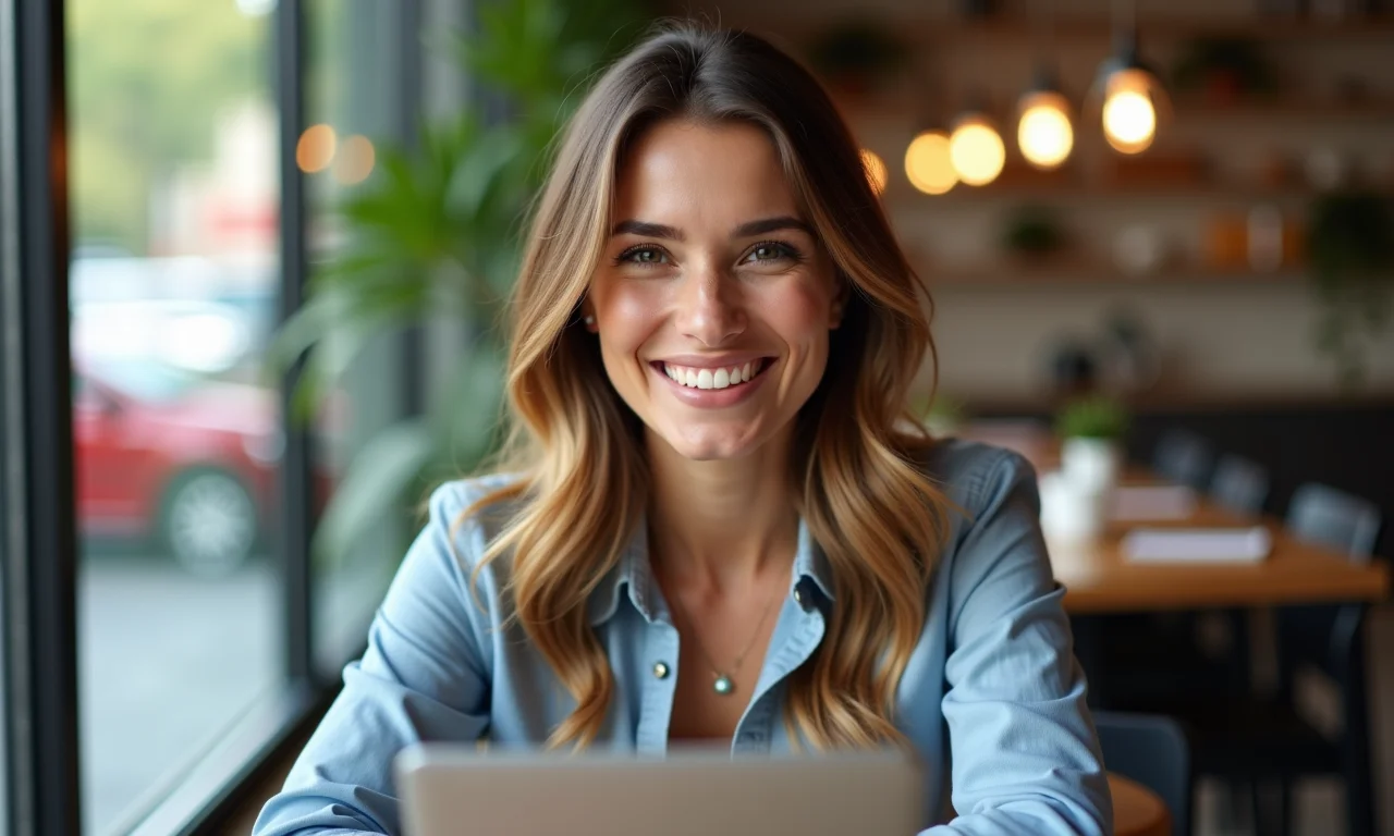 Pessoa criando um perfil profissional em uma plataforma de mídia social, mostrando suas habilidades e experiência.
