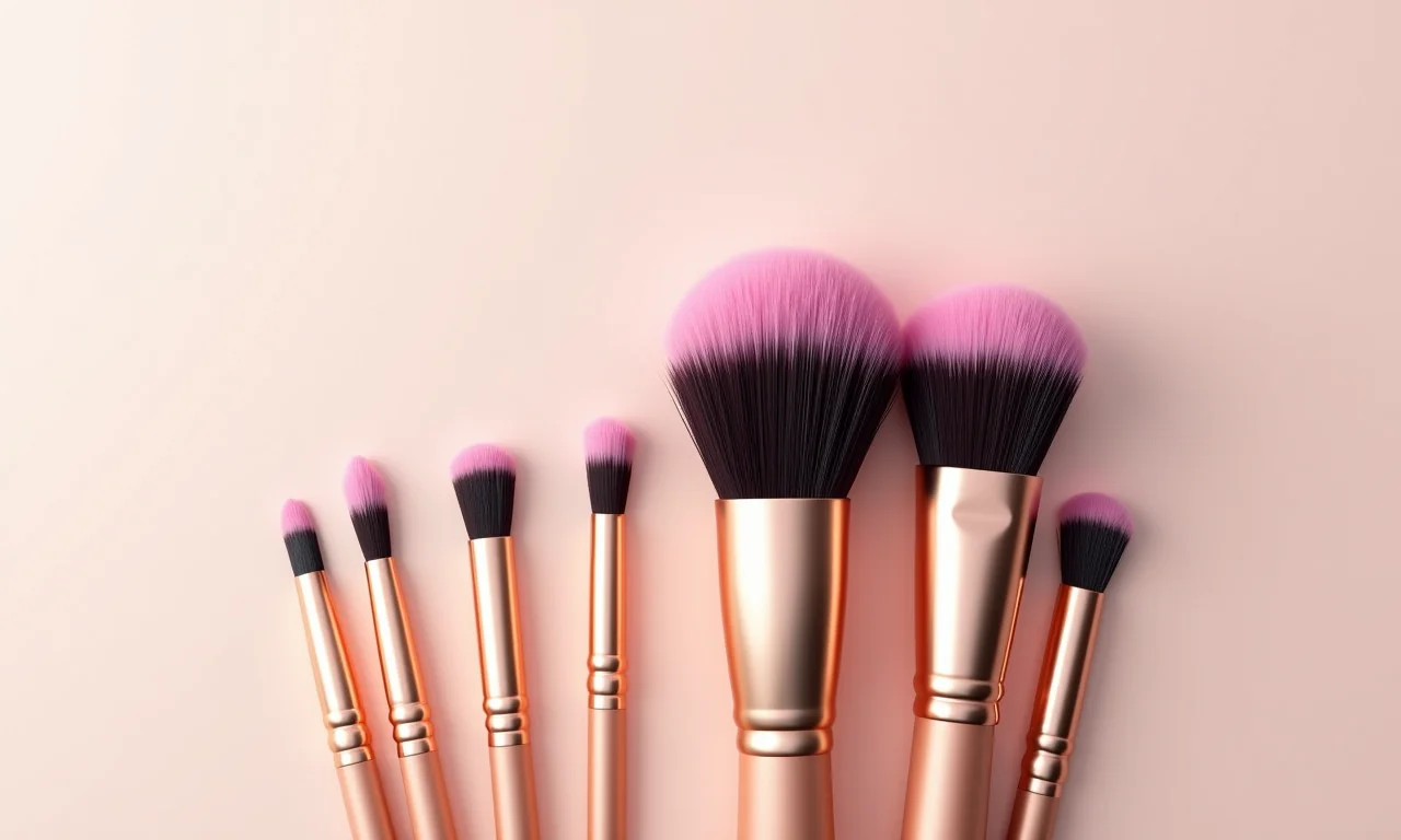 Pincéis de maquiagem perfeitamente limpos.