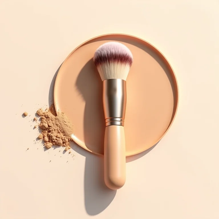 Pincel oval para contorno com pó de contorno