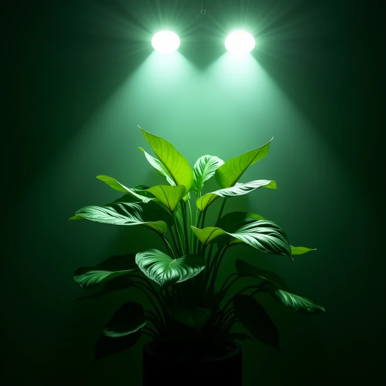 Plantas danificadas por excesso de luz LED