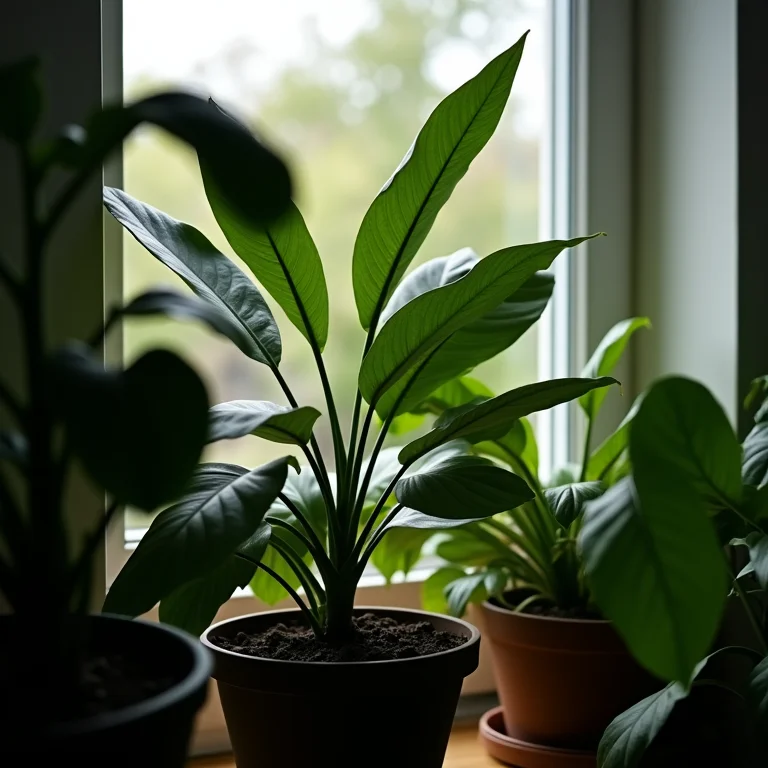 Plantas em jardim de inverno com pouca luz natural