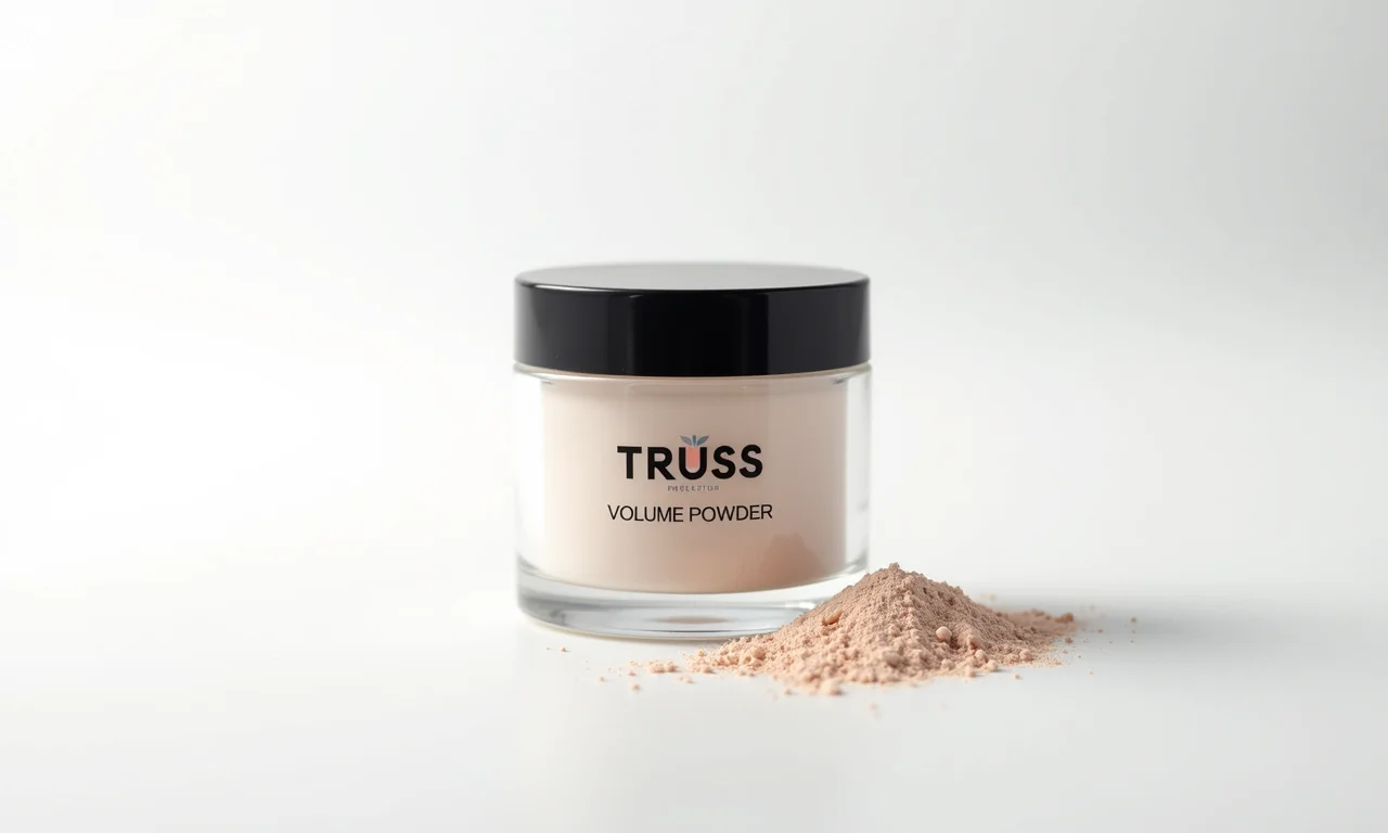Pó modelador TRUSS Volume Powder para cabelo liso.