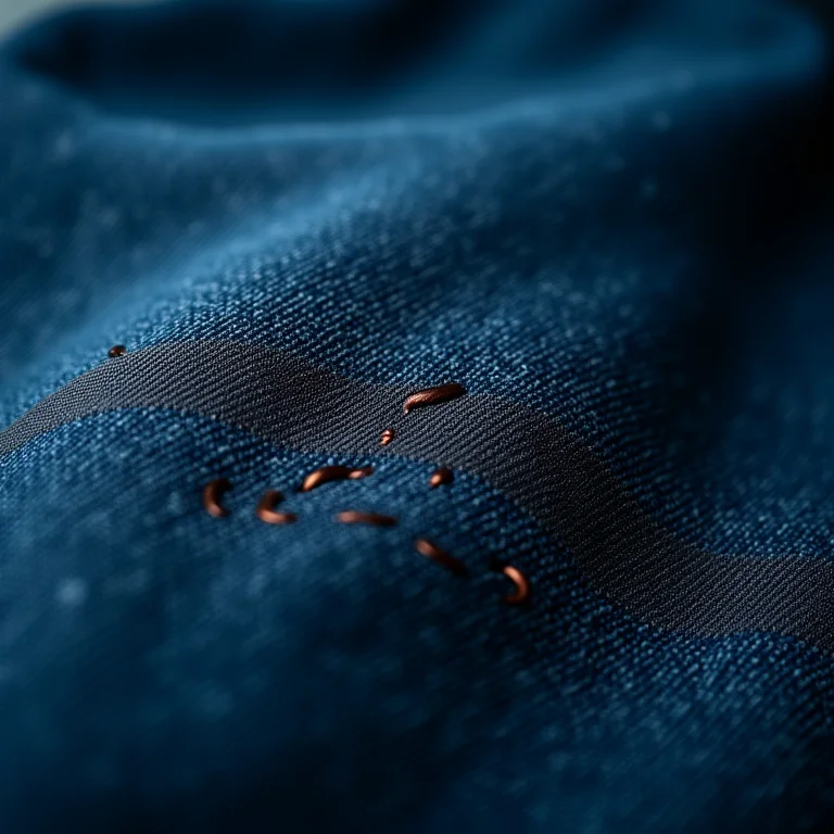 Ponto cheio em bordado no jeans