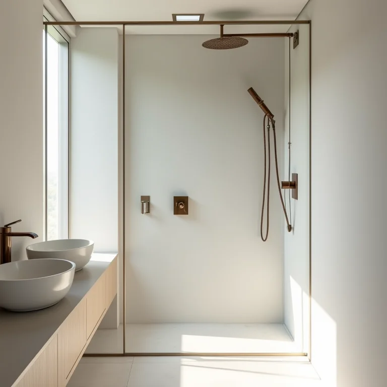 Porta de abrir em box de banheiro pequeno