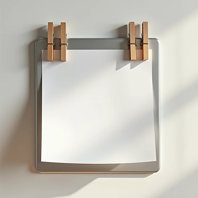 Porta-recados magnético feito com prendedores de roupa.