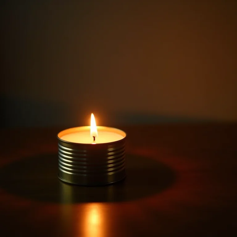 Porta-velas romântico feito com lata de sardinha