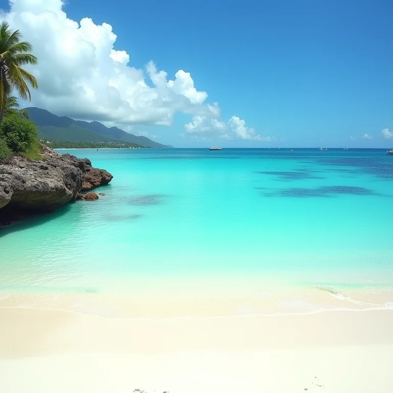 Praia de Pigeon Point em Tobago