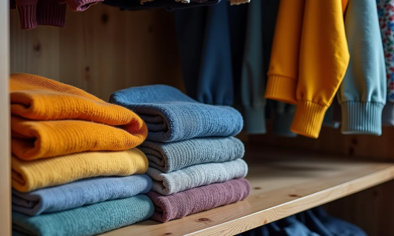 Prateleiras e nichos aproveitados ao máximo em um closet.