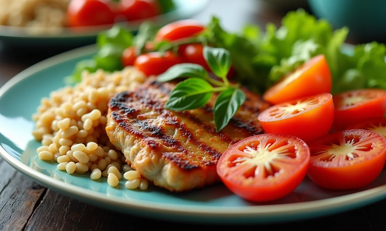 Prato de almoço brasileiro balanceado e nutritivo